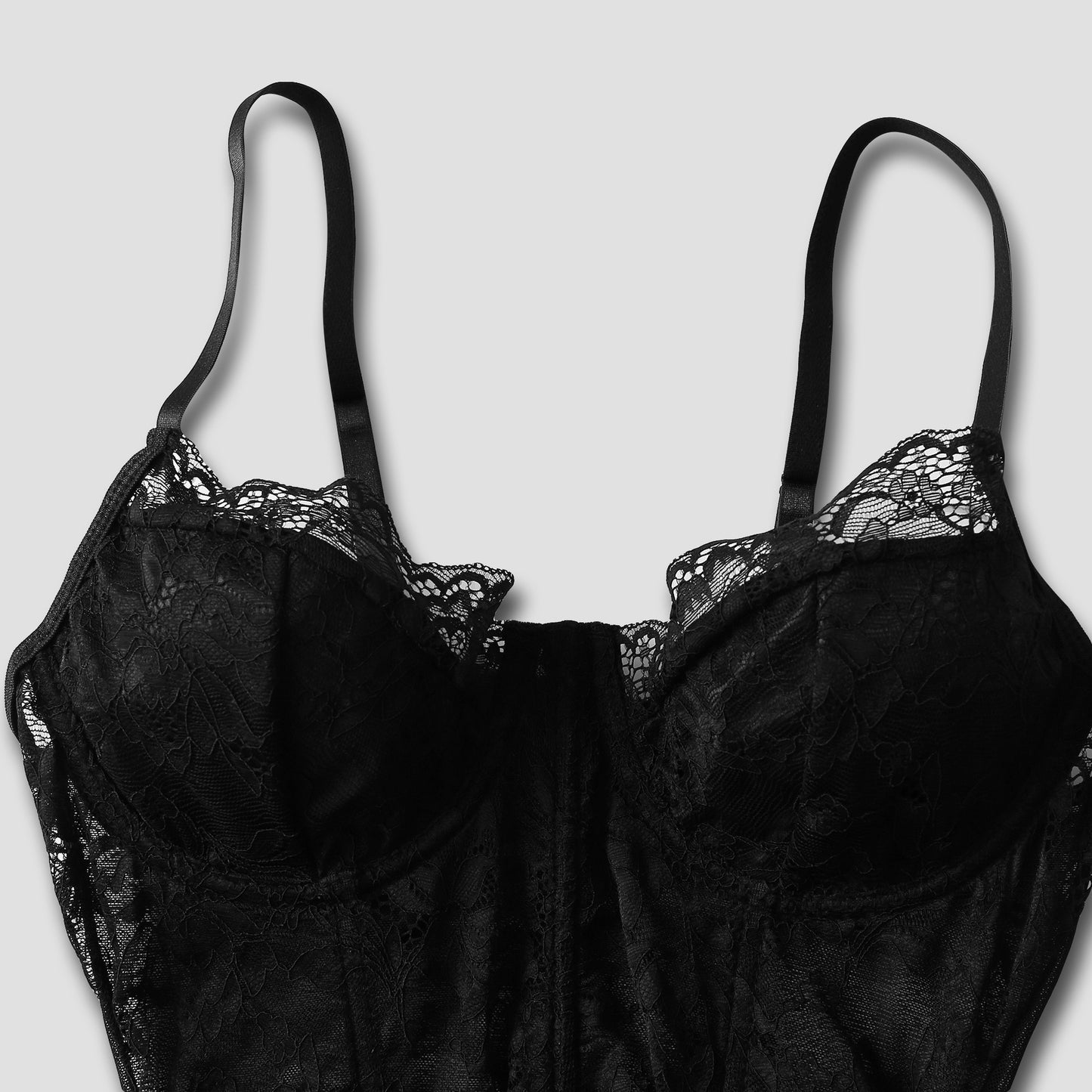 The Corset Noir - Satin Lace Dress